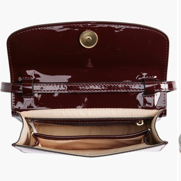 Sam Edelman Patent Burgundy Lorraine Crossbody Bag NWT - Picture 4 of 6